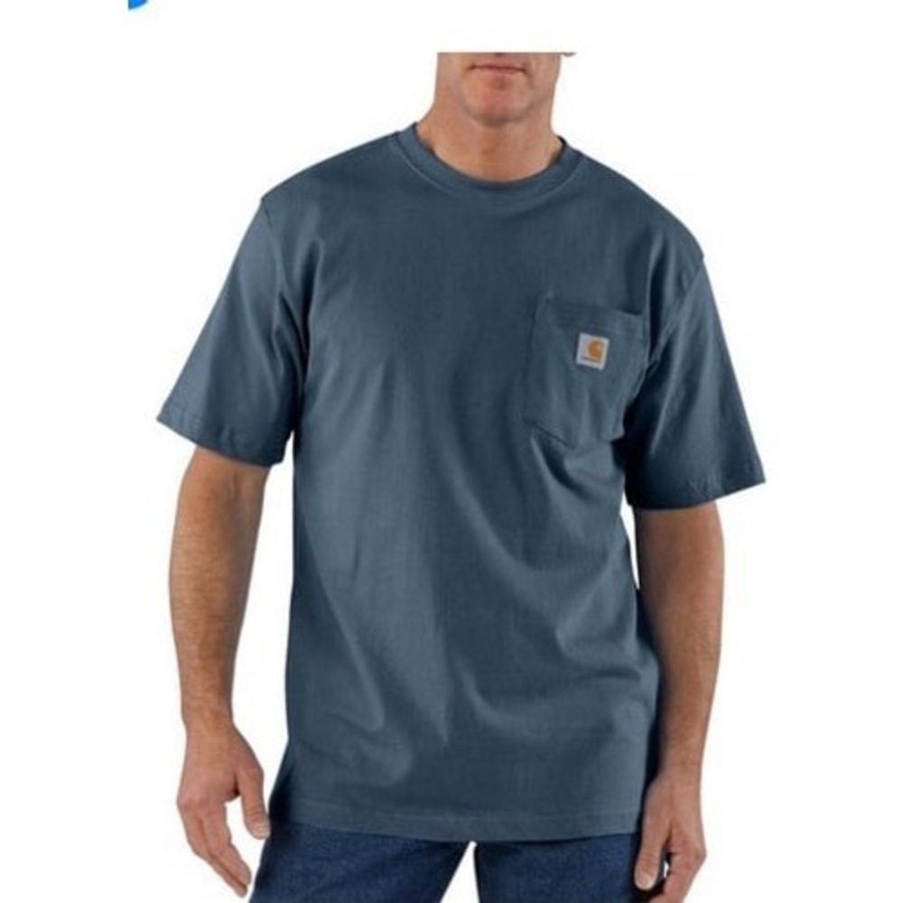 Carhartt Workwear short-sleeve pocket t-shirt in a blue heather color‎ size M